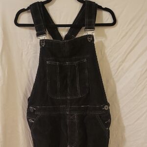 BDG Black Corduroy Overalls